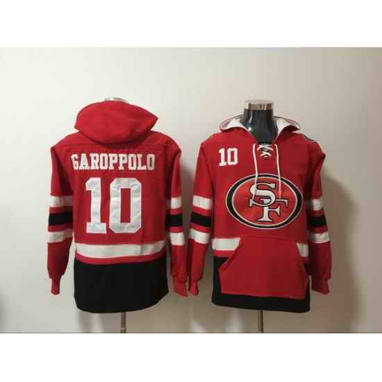 Men Nike San Francisco 49ers Jimmy Garoppolo 10 NFL Winter Thick Hoodie